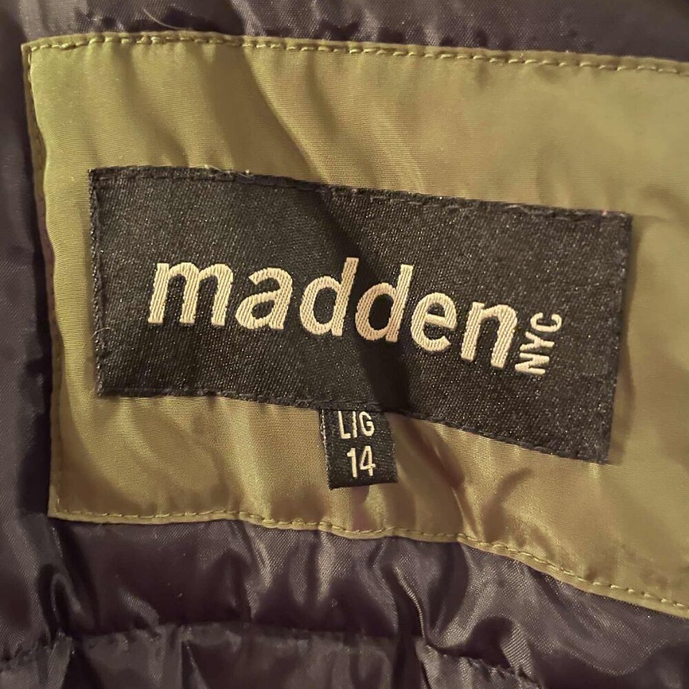 Madden NYC Women’s Olive Faux Fur Hooded Parka Sherpa Lined Winter Coat - Picture 13 of 16